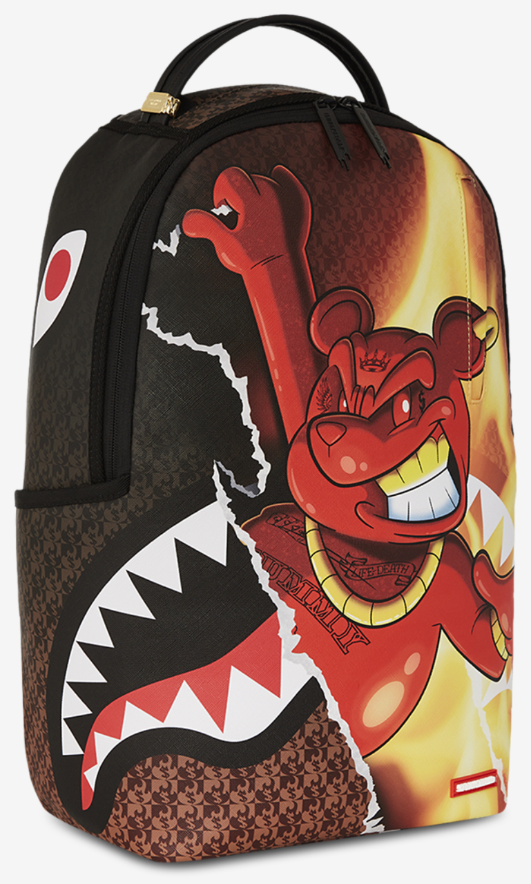 Sprayground Diablo Fire Tear Backpack Image 4 of 9. Tap to open photo gallery.