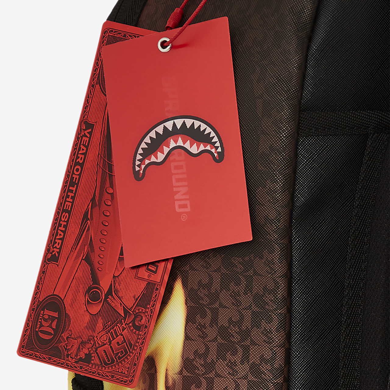 Sprayground Diablo Fire Tear Backpack Image 9 of 9. Tap to open photo gallery.