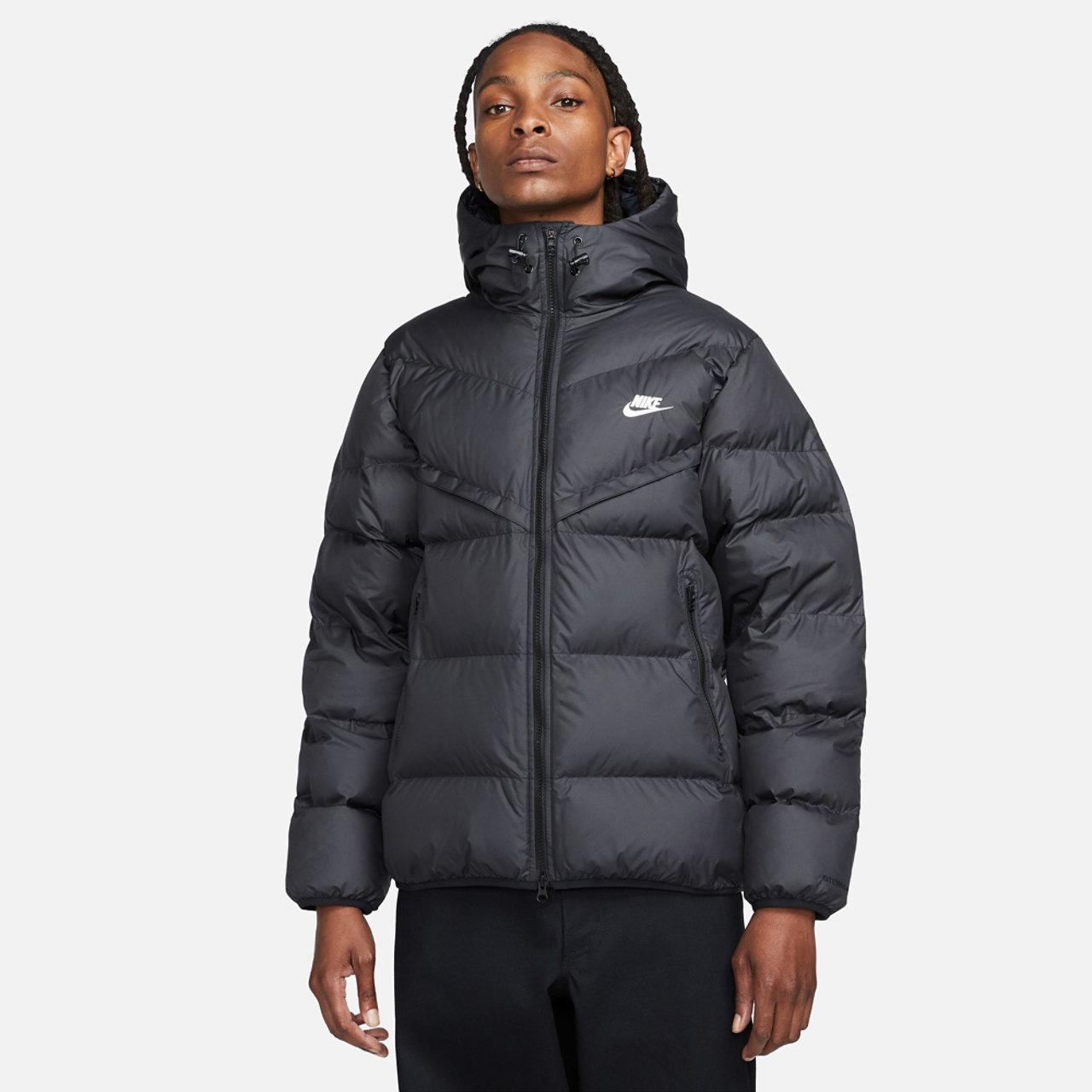 Nike SF Water Resistant PL Filled Hooded Jacket Image 1 of 7. Tap to open photo gallery.