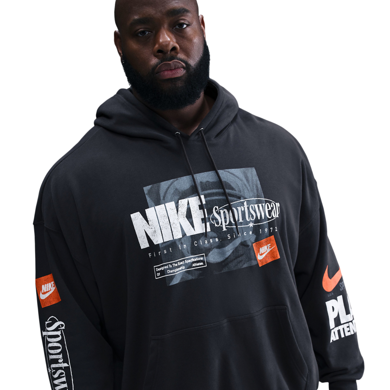 Nike Club Futura OS Pullover Hoodie Image 3 of 5. Tap to open photo gallery.