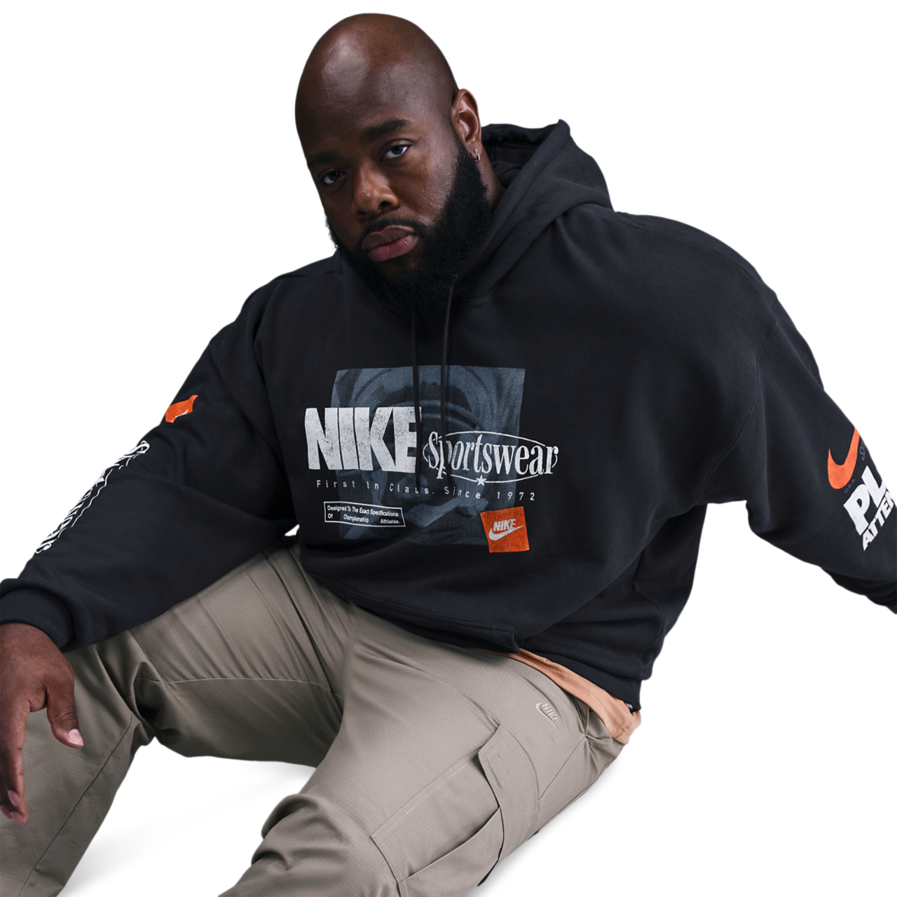 Nike Club Futura OS Pullover Hoodie Image 5 of 5. Tap to open photo gallery.