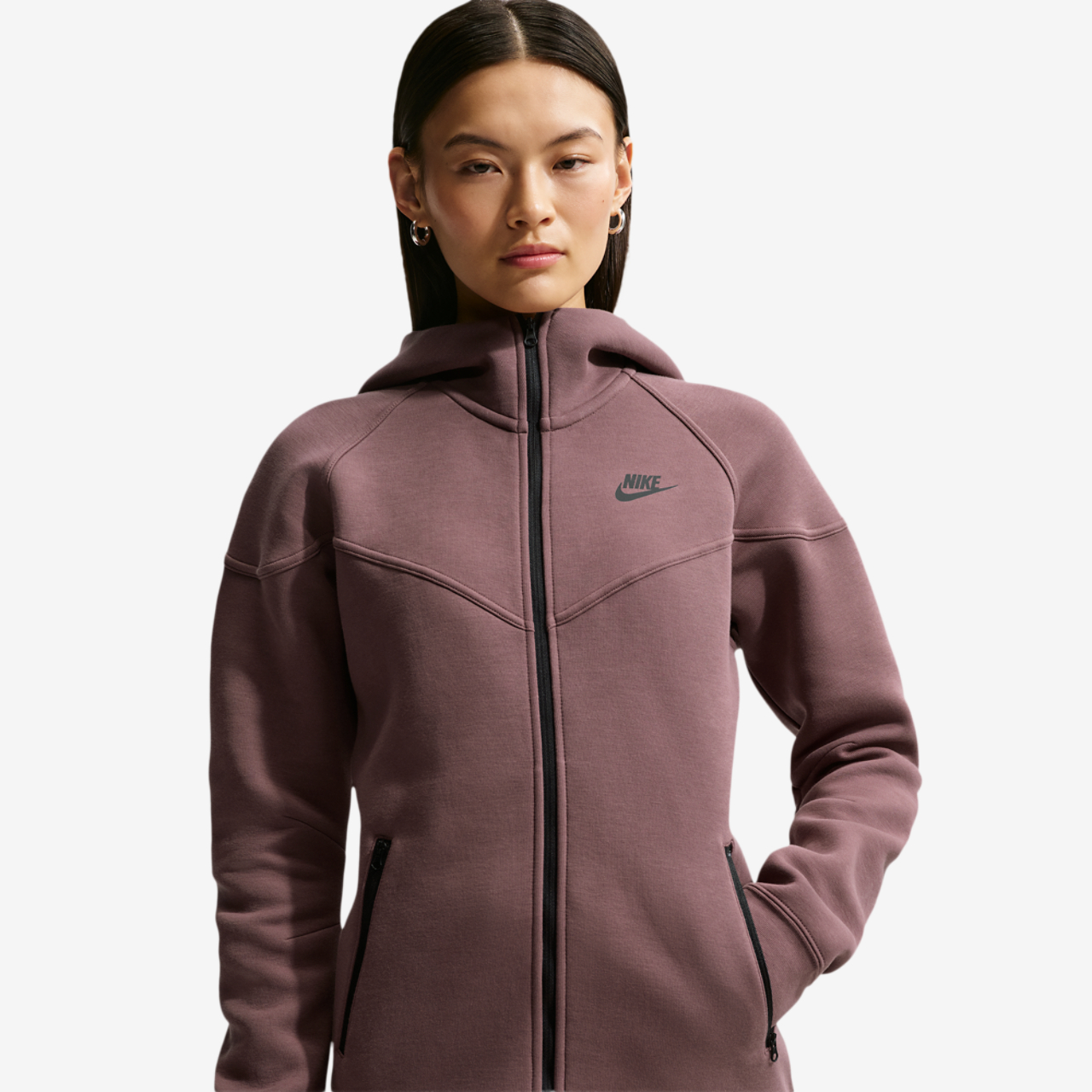 Nike NSW Tech Fleece WR Full-Zip Hoodie Image 3 of 7. Tap to open photo gallery.