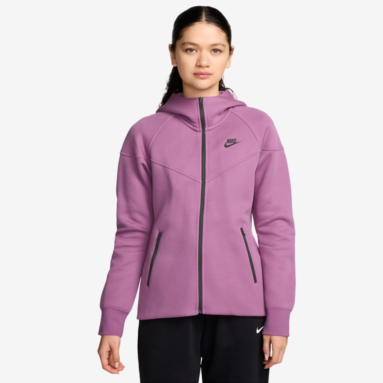 Nike NSW Tech Fleece WR Full-Zip Hoodie Image 1 of 3. Tap to open photo gallery.