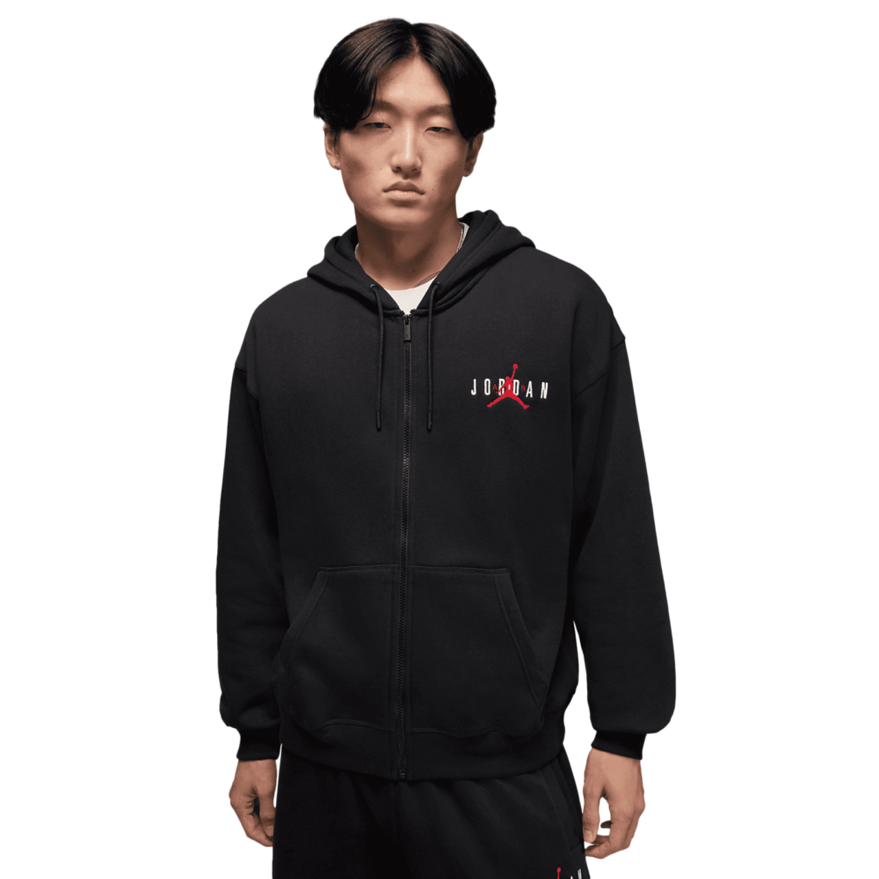 Jordan Brooklyn Oversize Stretch Full-Zip Hoodie Image 1 of 6. Tap to open photo gallery.