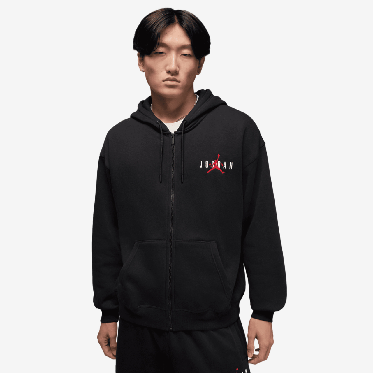 Jordan Brooklyn Oversize Stretch Full-Zip Hoodie Image 1 of 6. Tap to open photo gallery.