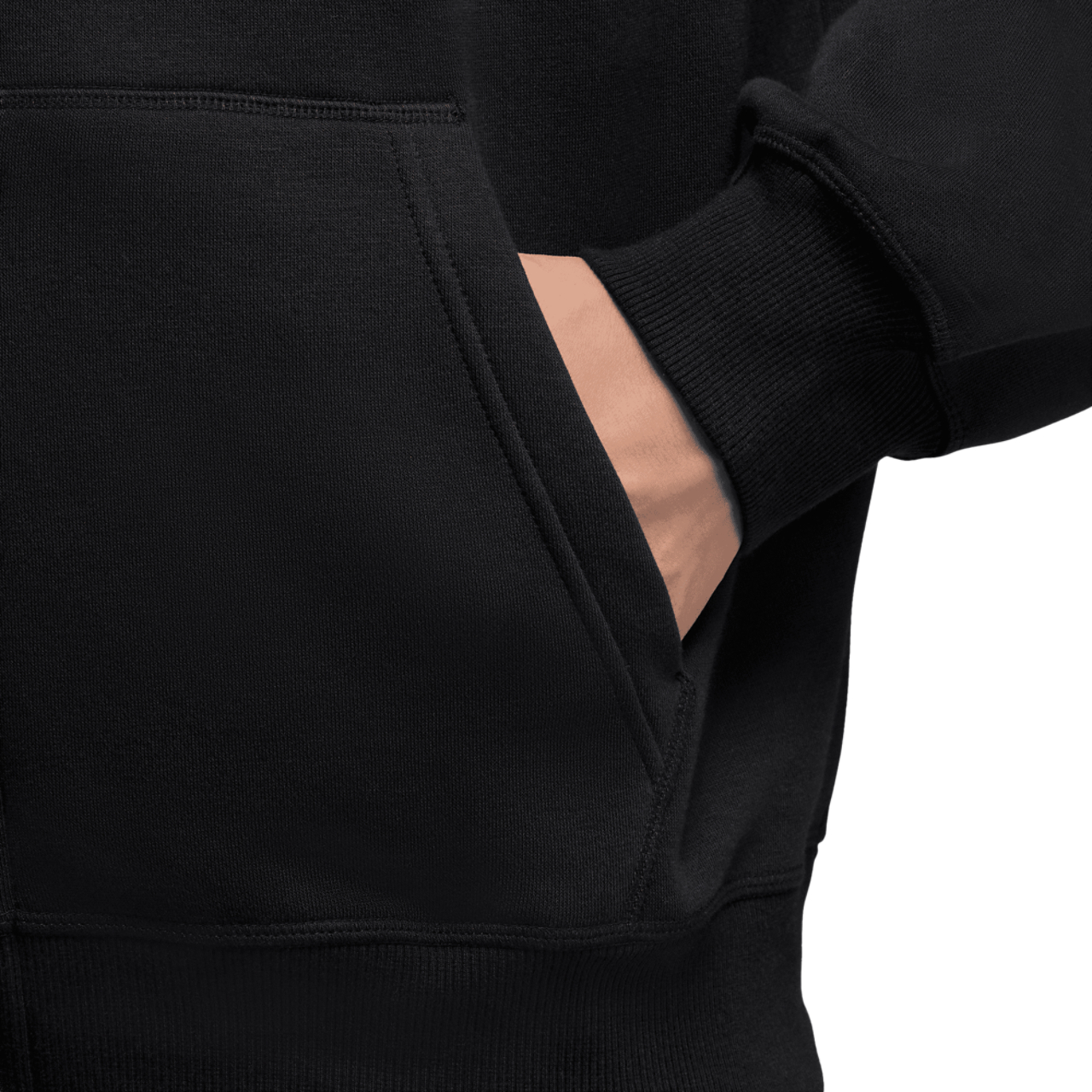 Jordan Brooklyn Oversize Stretch Full-Zip Hoodie Image 5 of 6. Tap to open photo gallery.