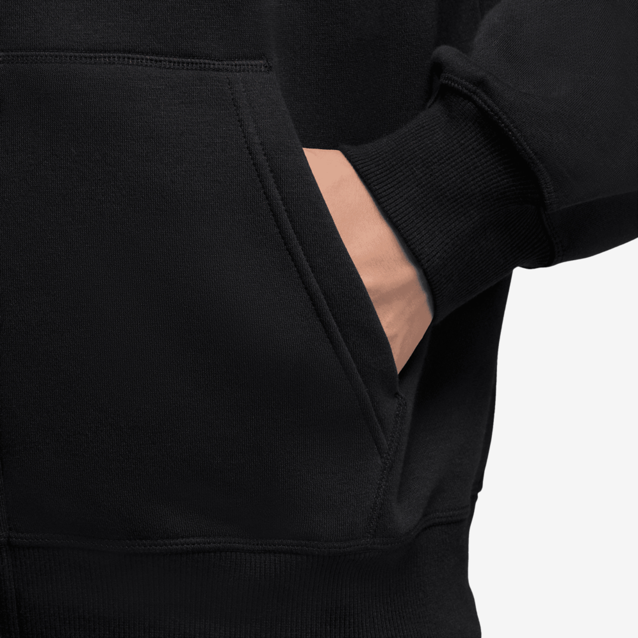 Jordan Brooklyn Oversize Stretch Full-Zip Hoodie Image 5 of 6. Tap to open photo gallery.