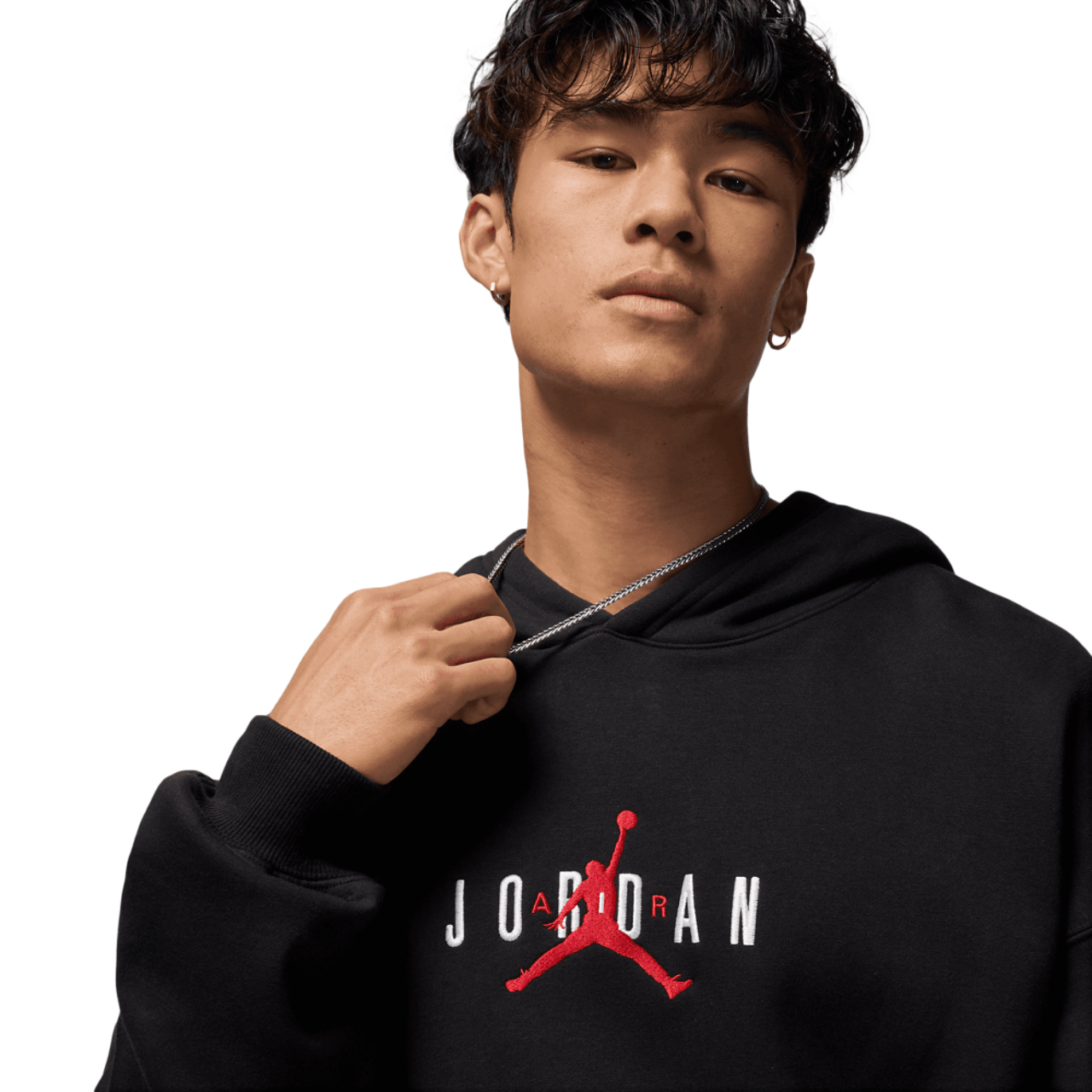 Jordan Brooklyn Oversize Stretch Pullover Hoodie Image 3 of 6. Tap to open photo gallery.