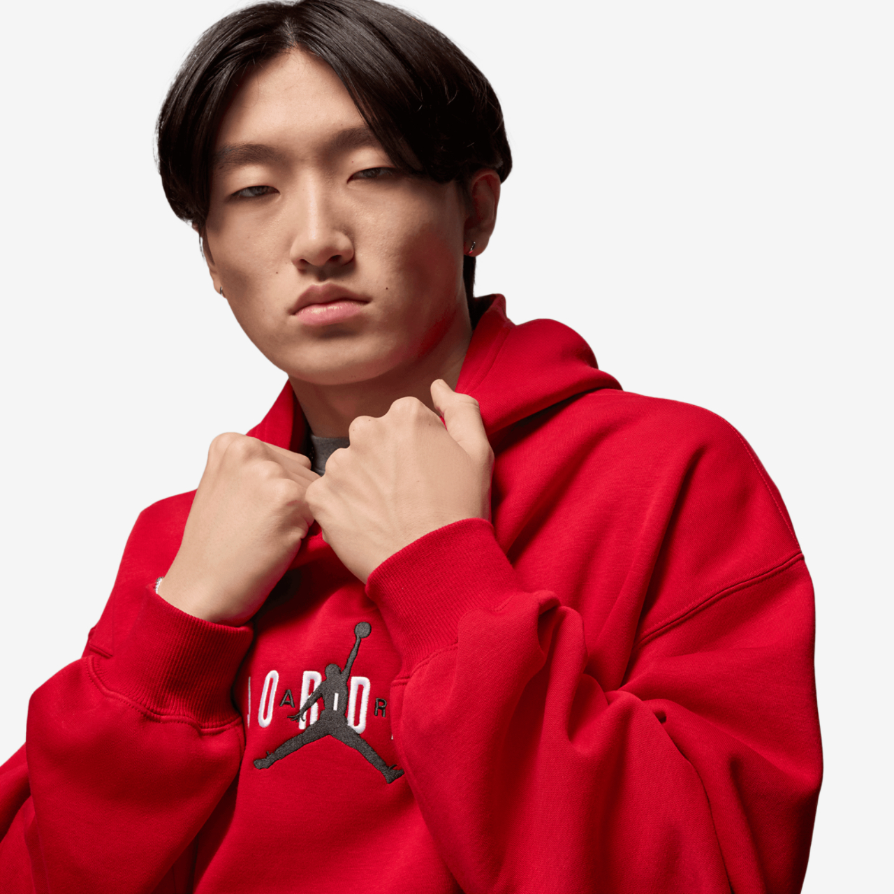 Jordan Brooklyn Oversize Stretch Pullover Hoodie Image 3 of 7. Tap to open photo gallery.