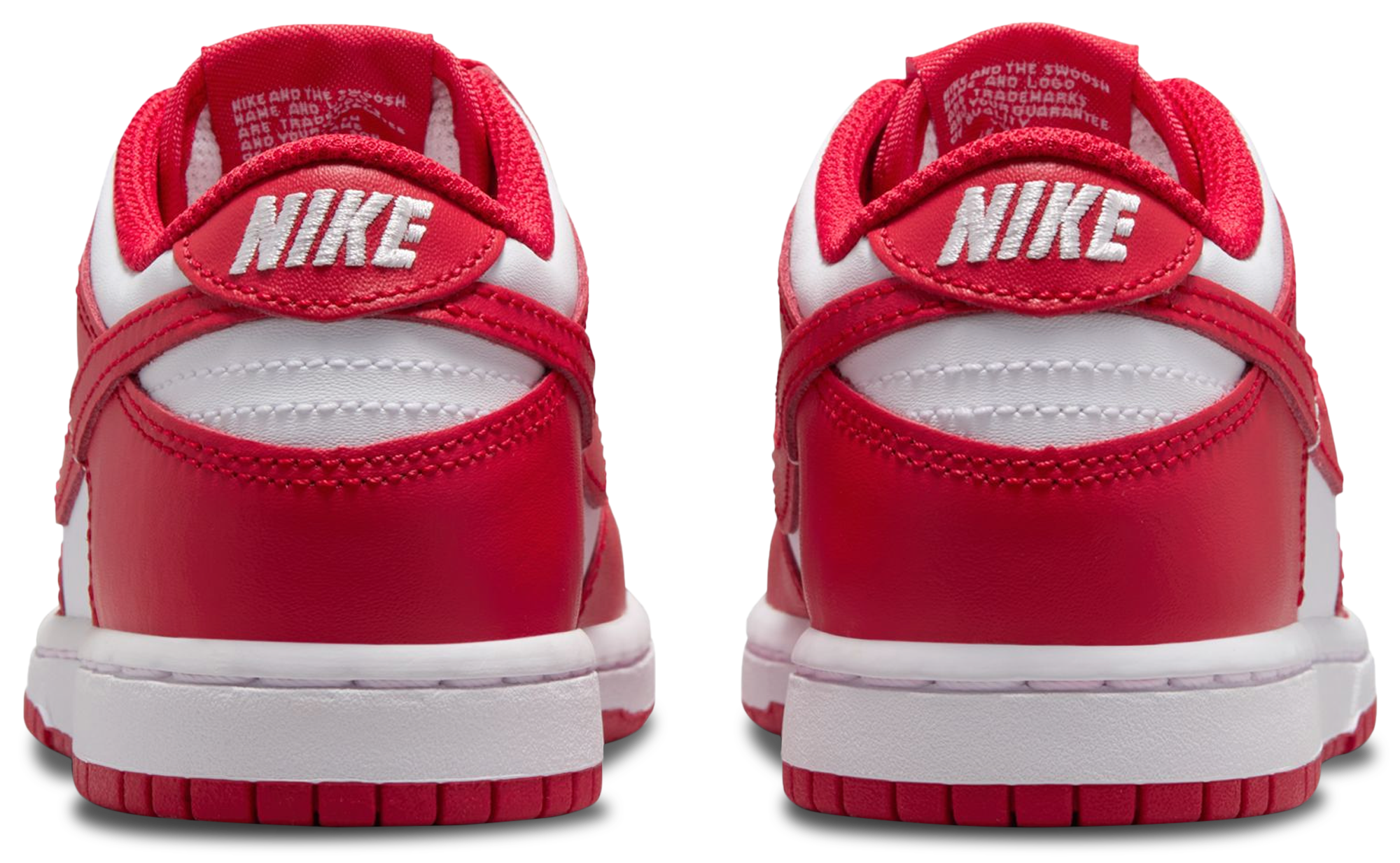 Nike Dunk Low 童款 - White/University Red - Image 3