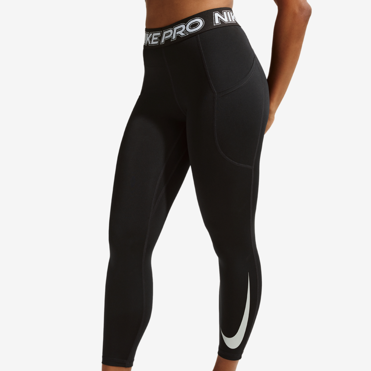 Nike Pro Mid Rise 7/8 Tight Image 1 of 4. Tap to open photo gallery.