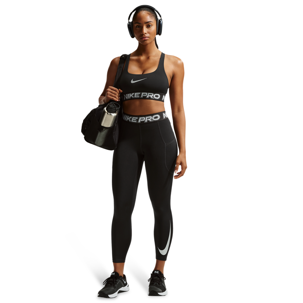 Nike Pro Mid Rise 7/8 Tight Image 3 of 4. Tap to open photo gallery.