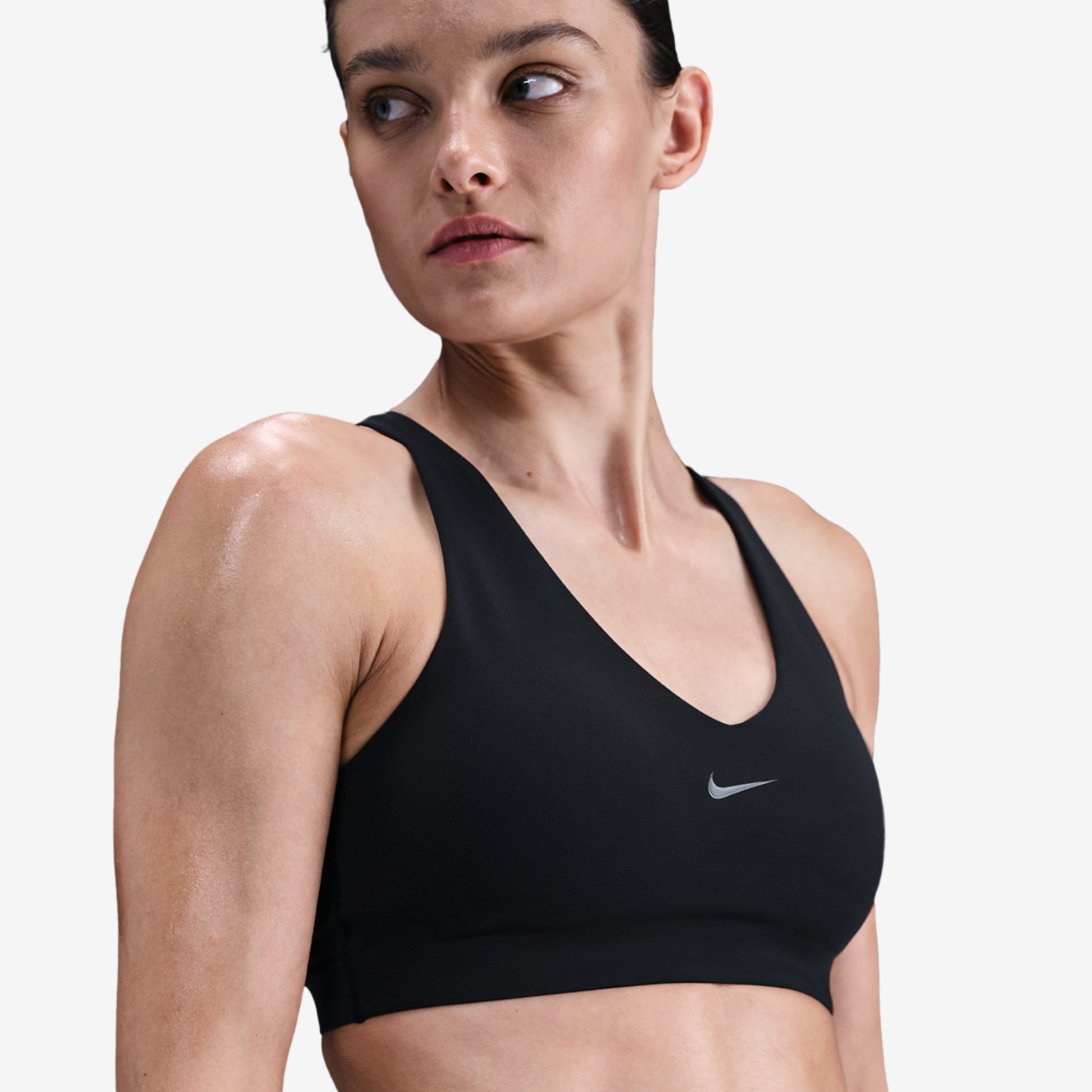 Nike Drifit Universal Medium Support Bra Image 1 of 4. Tap to open photo gallery.