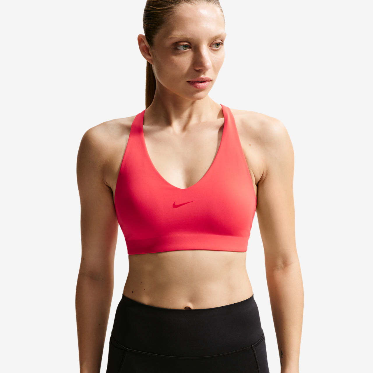 Nike Drifit Universal Medium Support Bra Image 1 of 2. Tap to open photo gallery.