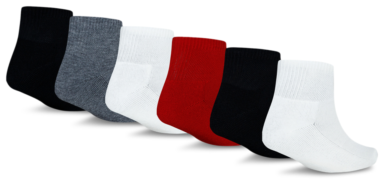 Jordan Everyday Essentials 6 Pack Quarter Socks Image 2 of 2. Tap to open photo gallery.