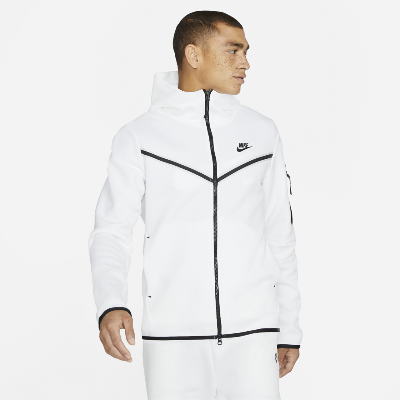 Nike Tech Fleece Full-Zip Hoodie Image 3 of 4. Tap to open photo gallery.