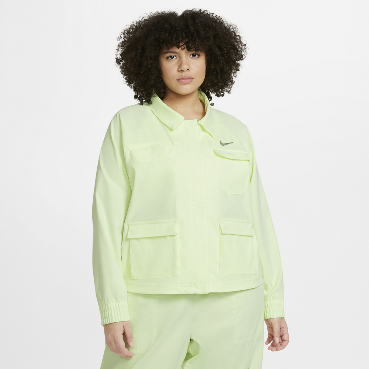 Nike Plus Size Swoosh Jacket Woven Image 1 of 2. Tap to open photo gallery.