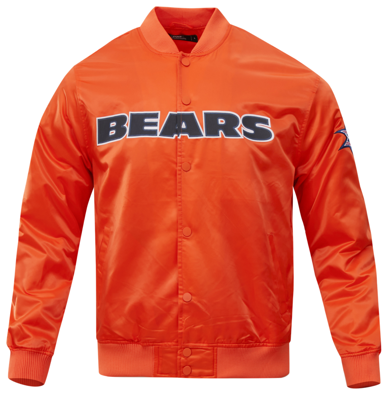 Pro Standard Bears Big Logo Satin Jacket Image 1 of 9. Tap to open photo gallery.