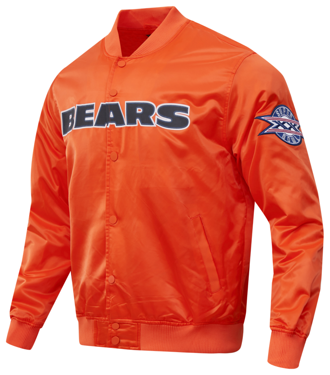 Pro Standard Bears Big Logo Satin Jacket Image 3 of 9. Tap to open photo gallery.