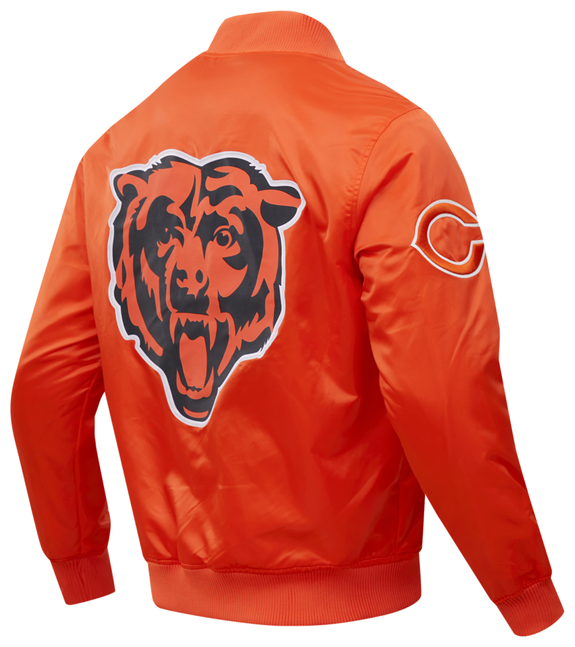 Pro Standard Bears Big Logo Satin Jacket Image 4 of 9. Tap to open photo gallery.