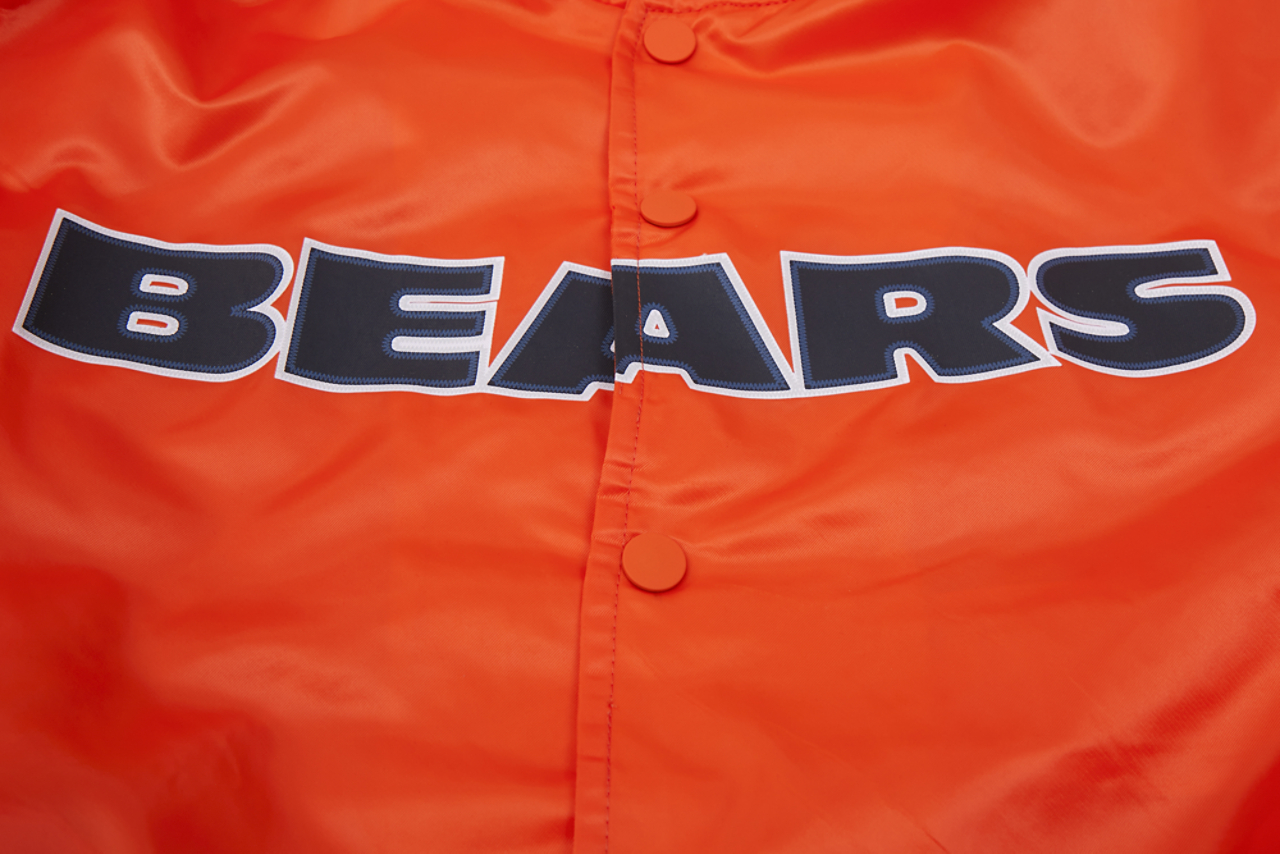 Pro Standard Bears Big Logo Satin Jacket Image 6 of 9. Tap to open photo gallery.