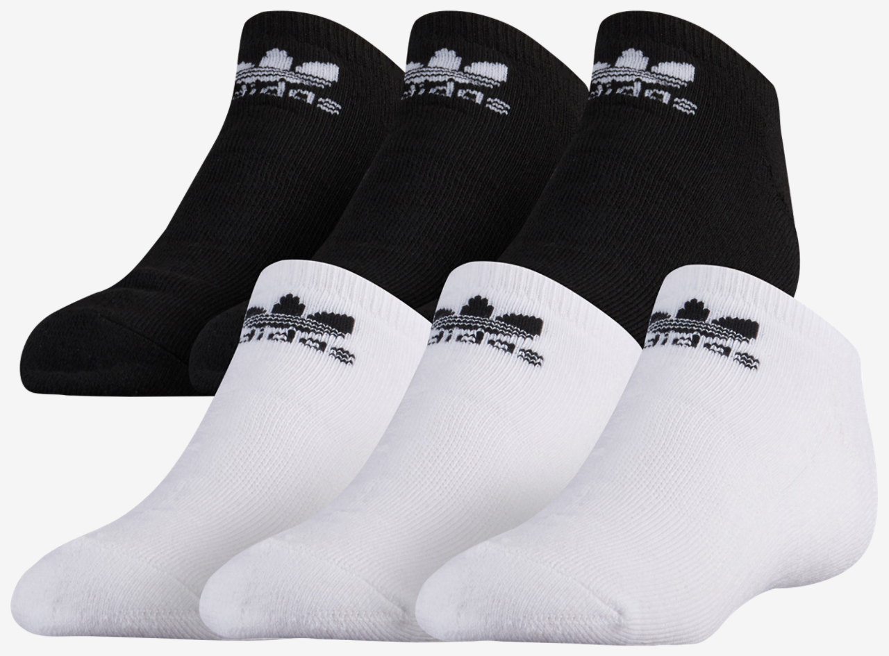 adidas Originals Trefoil 6-Pack No Show Socks Image 5 of 5. Tap to open photo gallery.