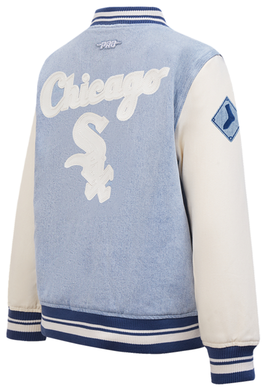 Pro Standard Chicago White Sox Denim Jacket Image 2 of 5. Tap to open photo gallery.