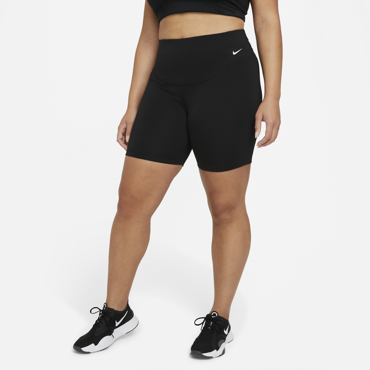Nike Plus Size One MR 7" Tights 2.0 Image 1 of 7. Tap to open photo gallery.