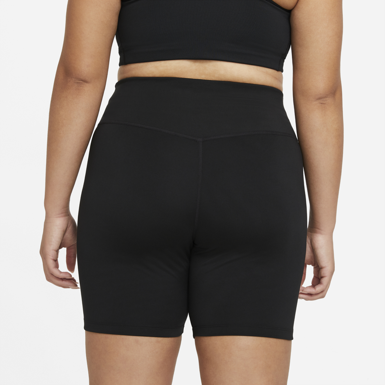 Nike Plus Size One MR 7" Tights 2.0 Image 3 of 7. Tap to open photo gallery.
