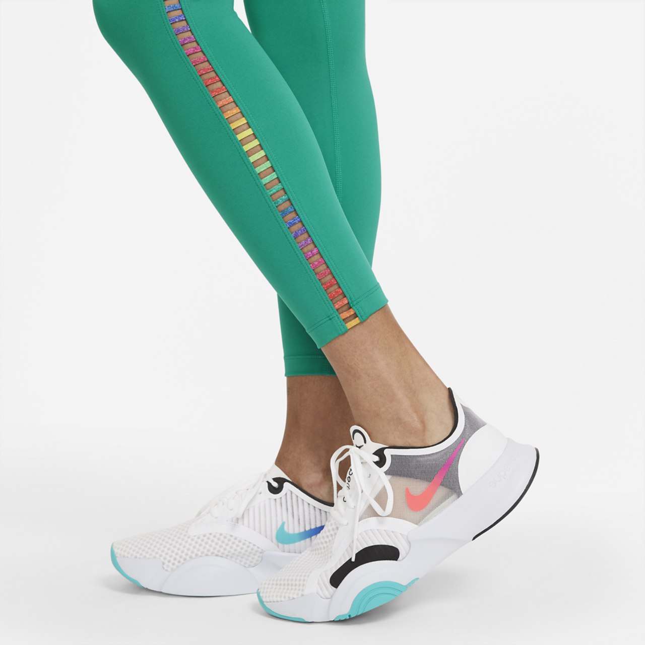 Nike One Rainbow Ladder 7/8 Tight Image 3 of 6. Tap to open photo gallery.