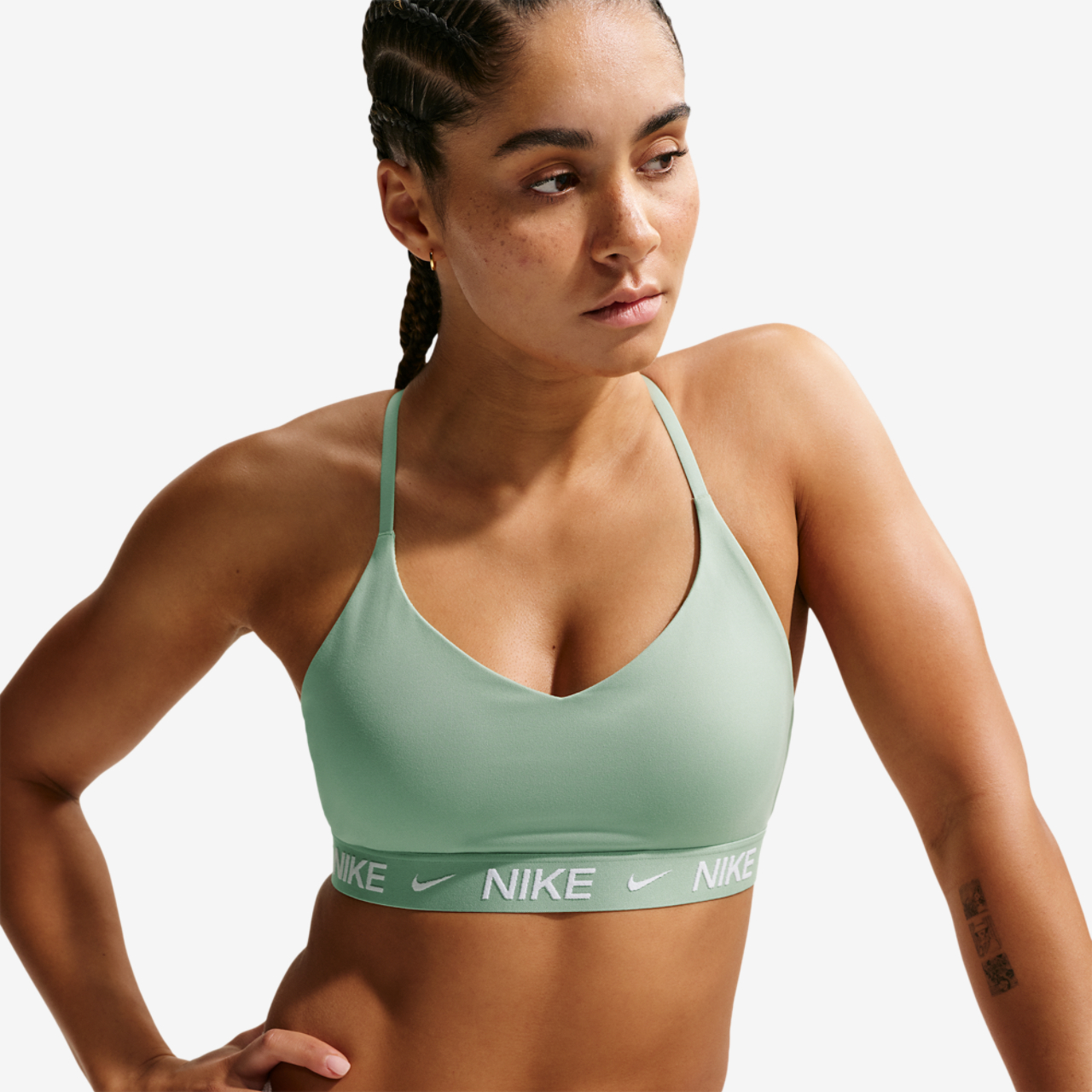 Nike Dri-FIT Indy Bra Image 1 of 5. Tap to open photo gallery.
