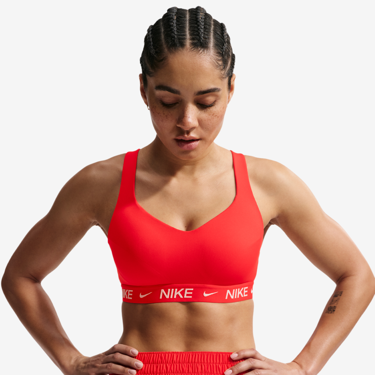 Nike Indy High DF Sports Bra Image 1 of 5. Tap to open photo gallery.
