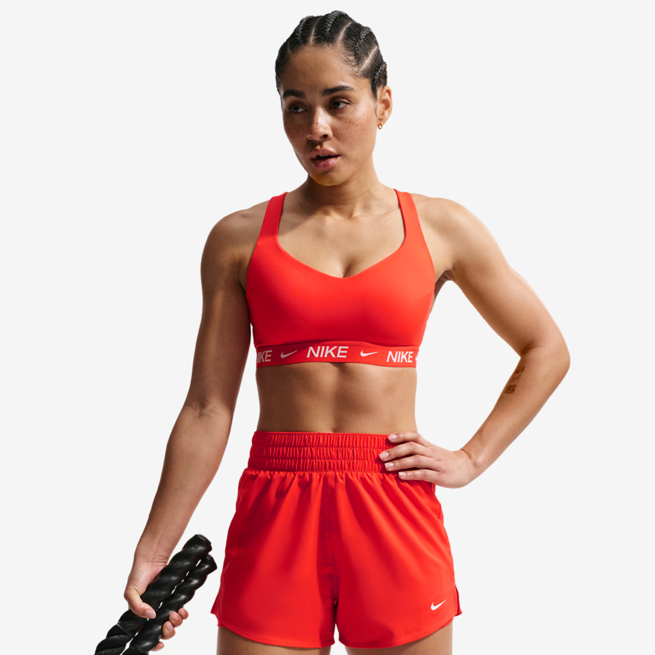 Nike Indy High DF Sports Bra Image 3 of 5. Tap to open photo gallery.