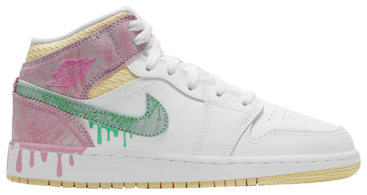Jordan AJ 1 Mid Edge Glow Image 1 of 5. Tap to open photo gallery.