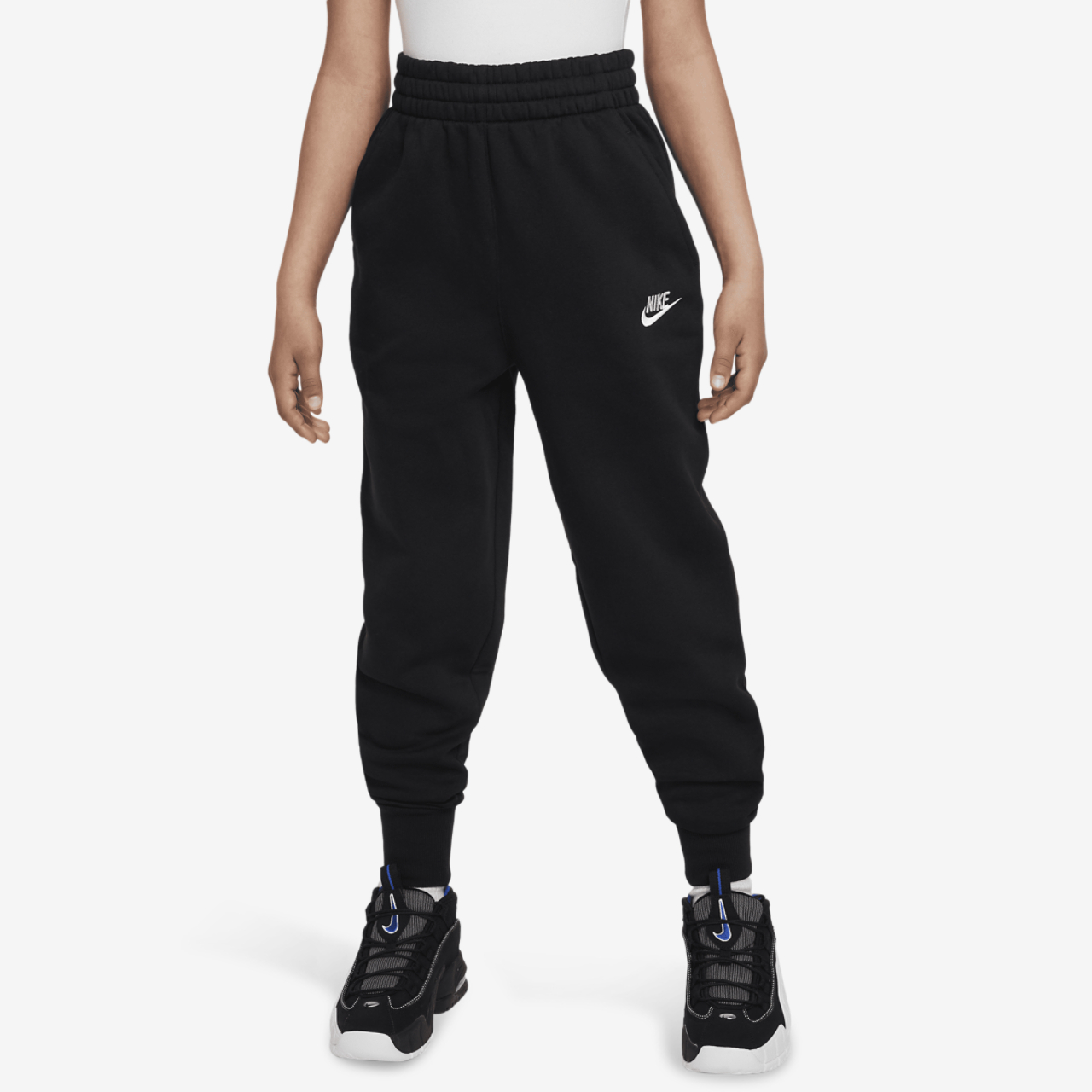 Nike NSW Club Fleece High Rise Pant LBR Image 1 of 5. Tap to open photo gallery.