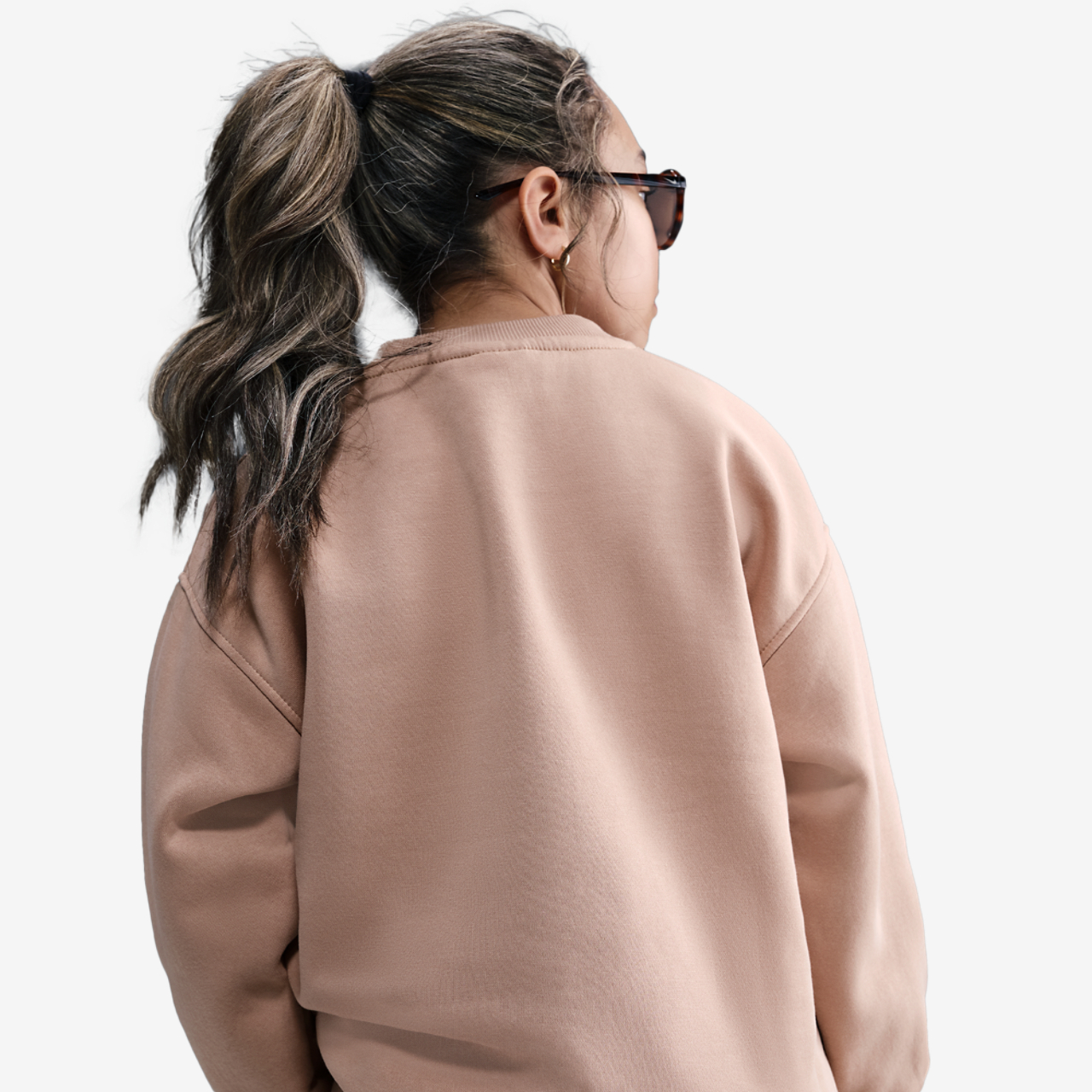 Nike NSW Oversized Club Fleece Crew Image 2 of 3. Tap to open photo gallery.
