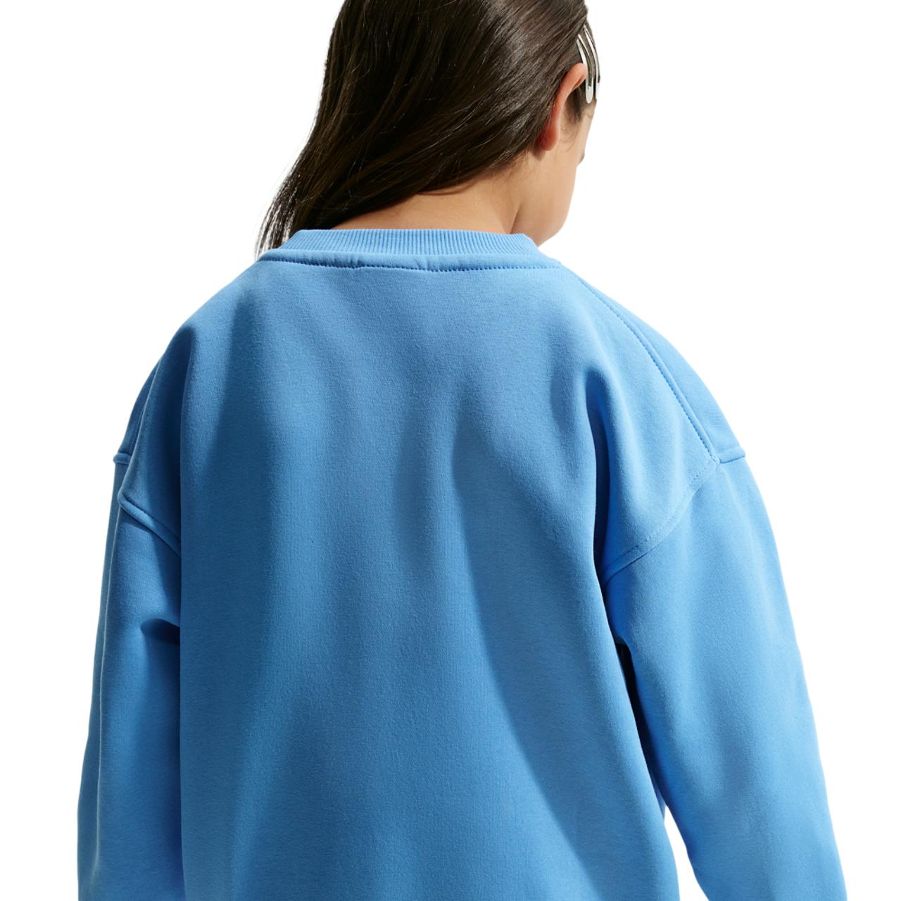Nike NSW Oversized Club Fleece Crew Image 2 of 5. Tap to open photo gallery.