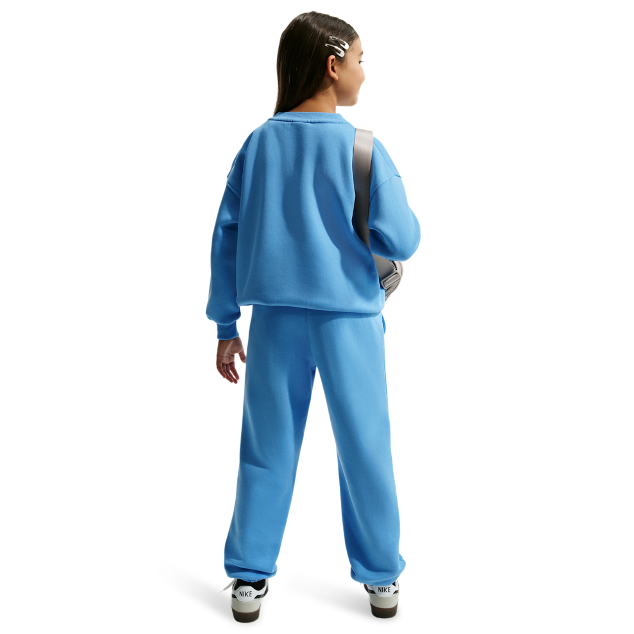 Nike NSW Oversized Club Fleece Crew Image 5 of 5. Tap to open photo gallery.