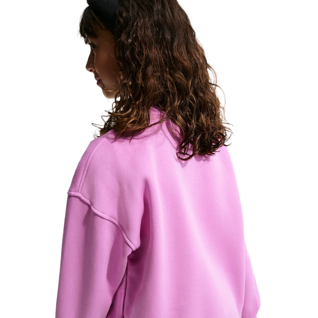 Nike NSW Oversized Club Fleece Crew Image 2 of 5. Tap to open photo gallery.