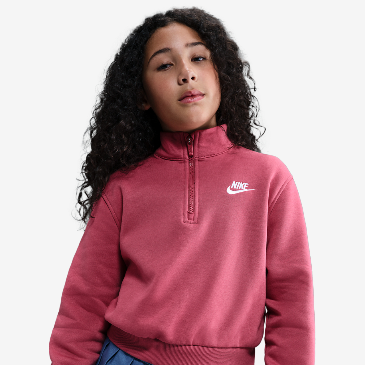Nike Club Fleece Half-Zip Image 1 of 4. Tap to open photo gallery.
