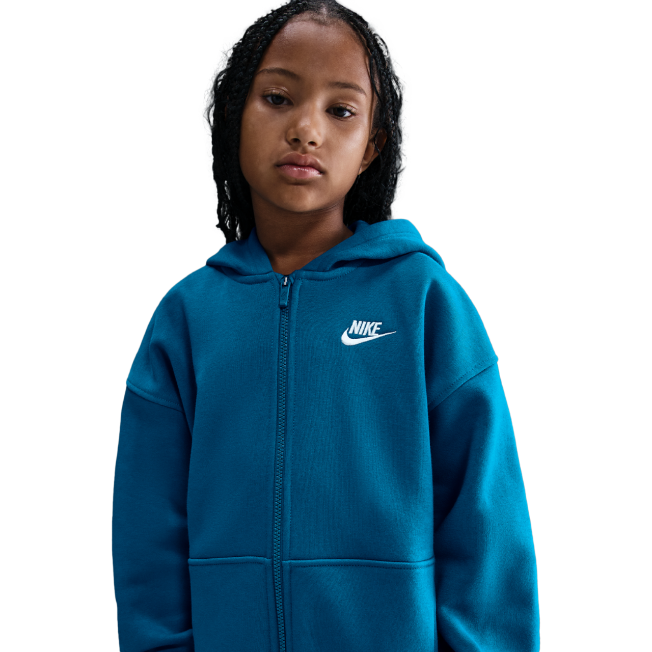 Nike NSW Club Fleece Oversized LBR Full-Zip Image 1 of 3. Tap to open photo gallery.