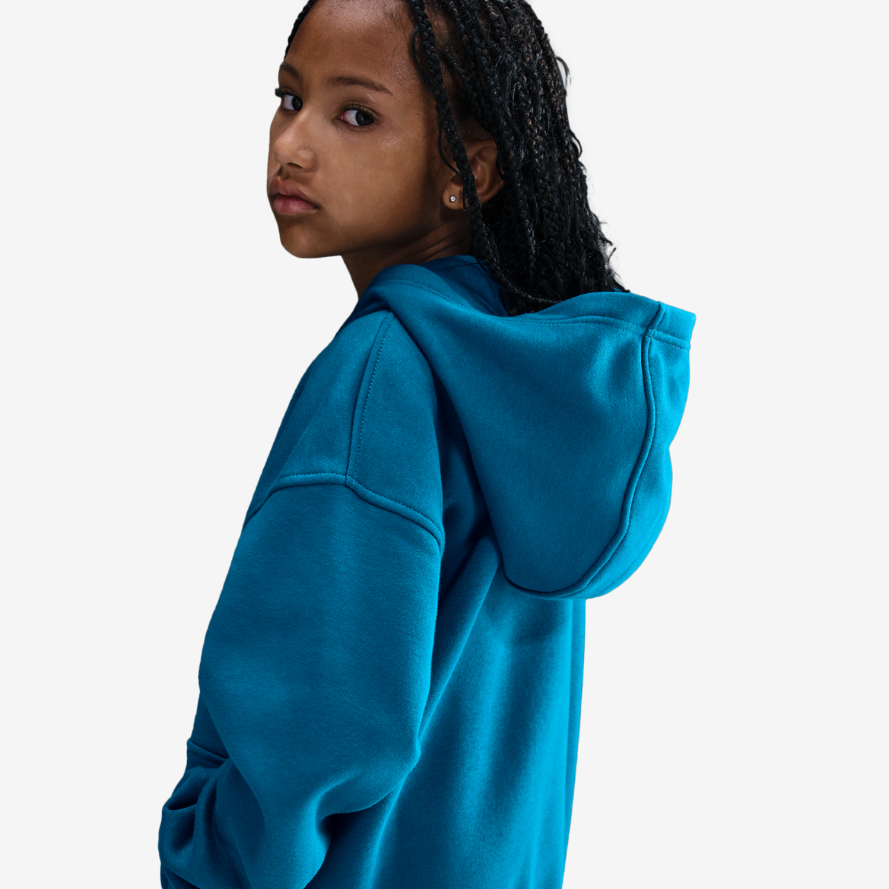Nike NSW Club Fleece Oversized LBR Full-Zip Image 2 of 3. Tap to open photo gallery.