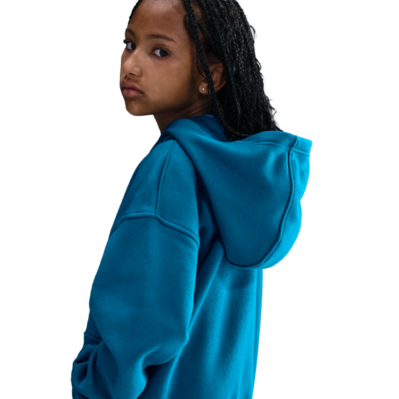Nike NSW Club Fleece Oversized LBR Full-Zip Image 2 of 3. Tap to open photo gallery.