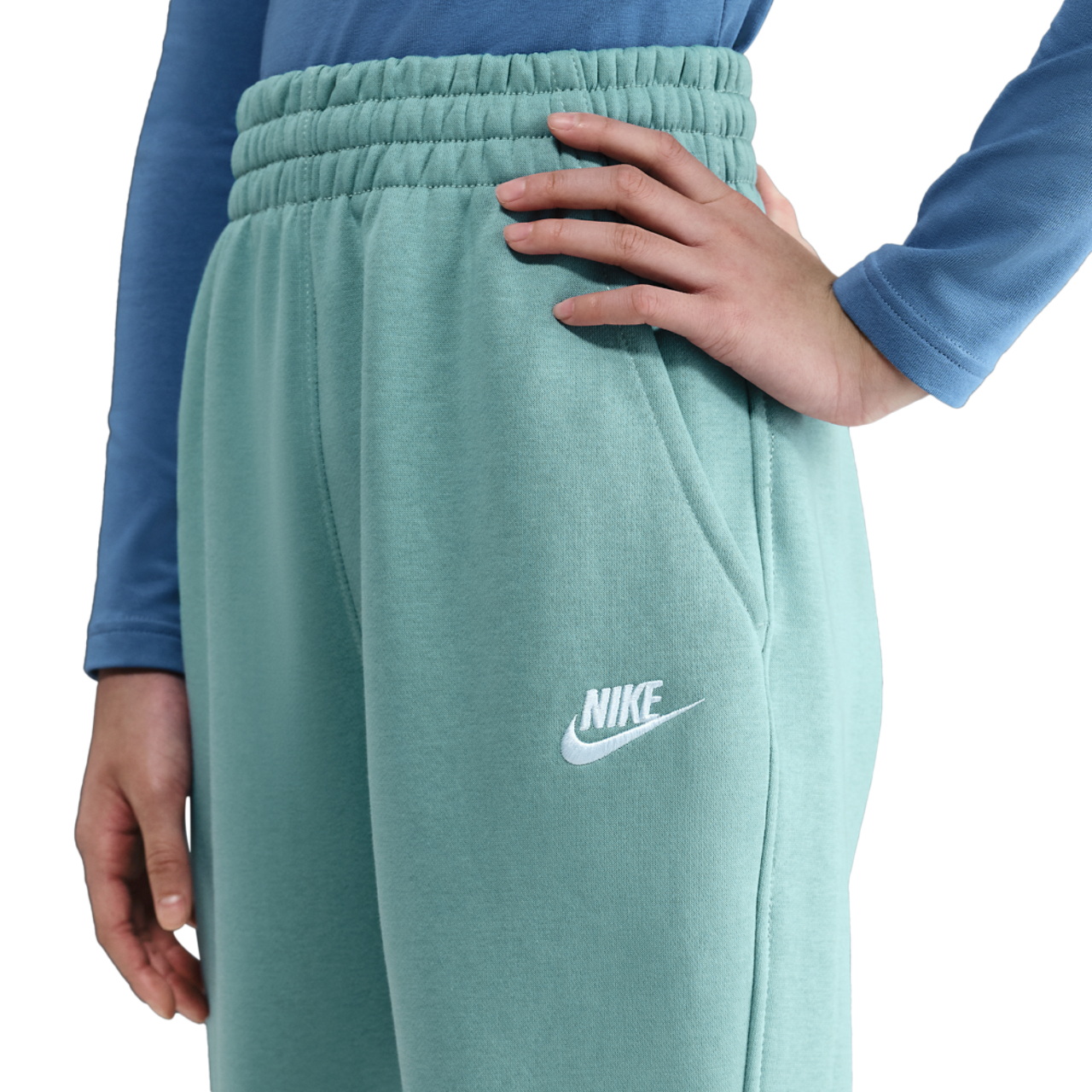 Nike NSW Club LBR Oversized Fleece Pants Image 1 of 4. Tap to open photo gallery.
