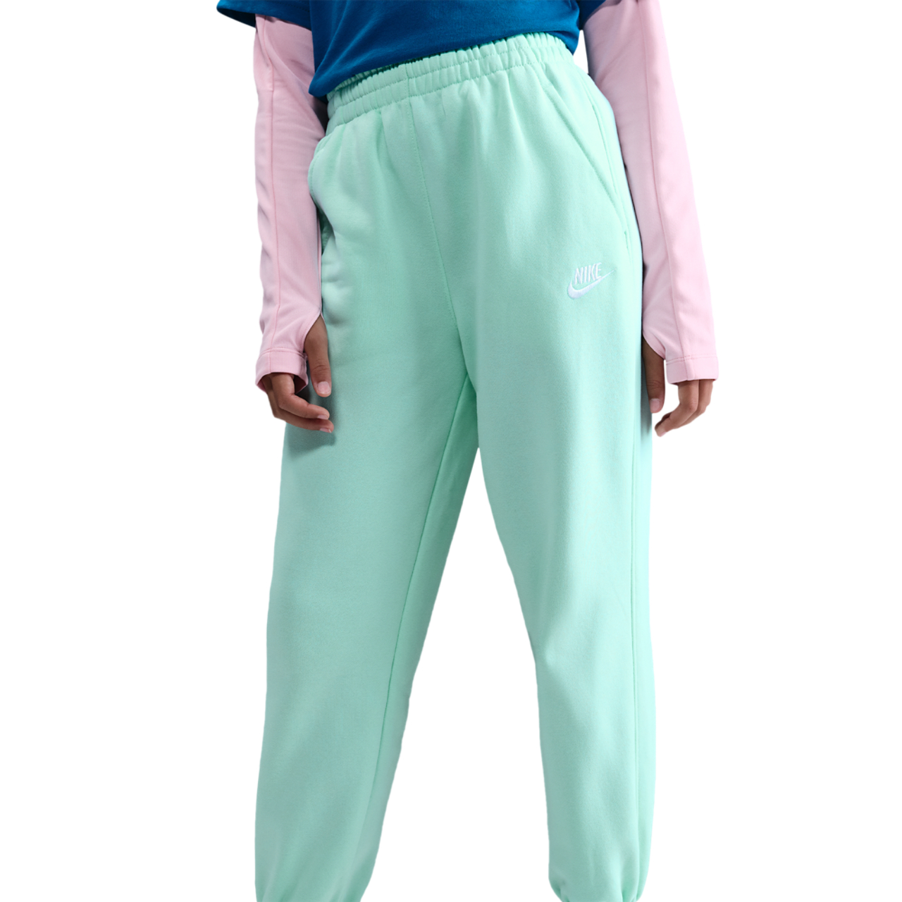Nike NSW Club LBR Oversized Fleece Pants Image 1 of 4. Tap to open photo gallery.