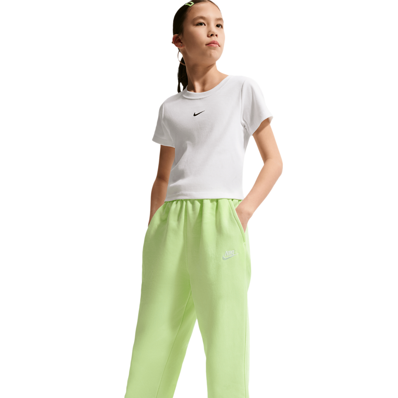 Nike NSW Club Fleece Loose Pants Image 3 of 5. Tap to open photo gallery.