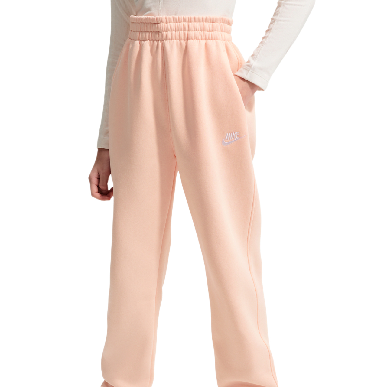 Nike NSW Club LBR Oversized Fleece Pants Image 1 of 4. Tap to open photo gallery.