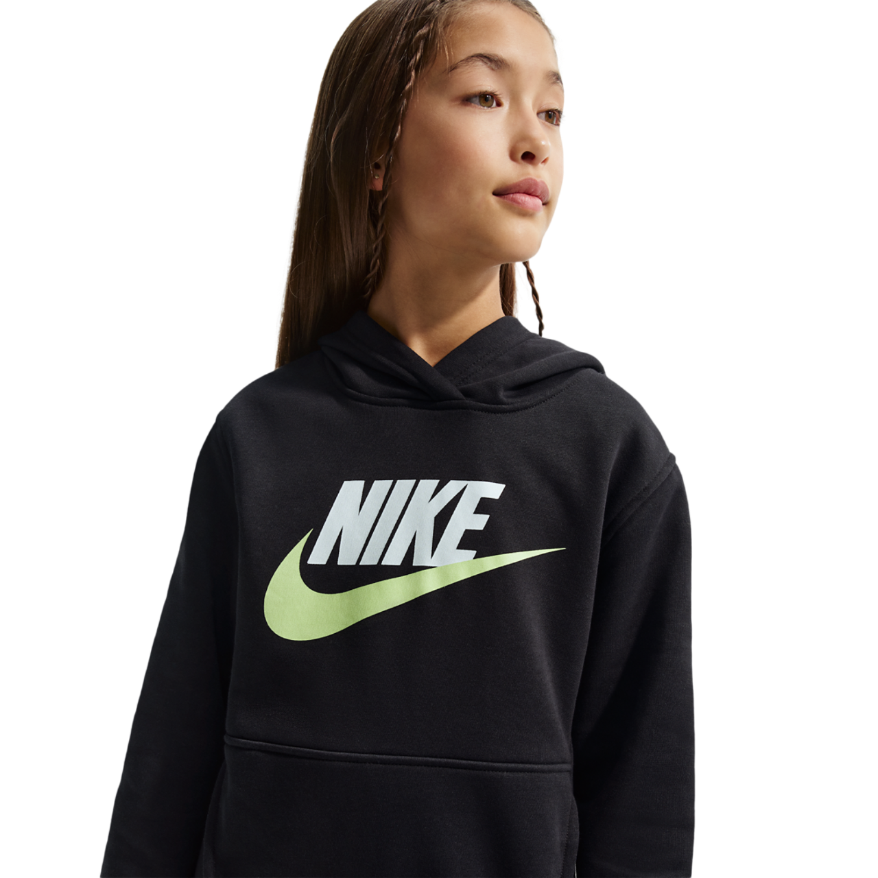 Nike NSW Club HBR Fleece Hoodie Image 2 of 7. Tap to open photo gallery.