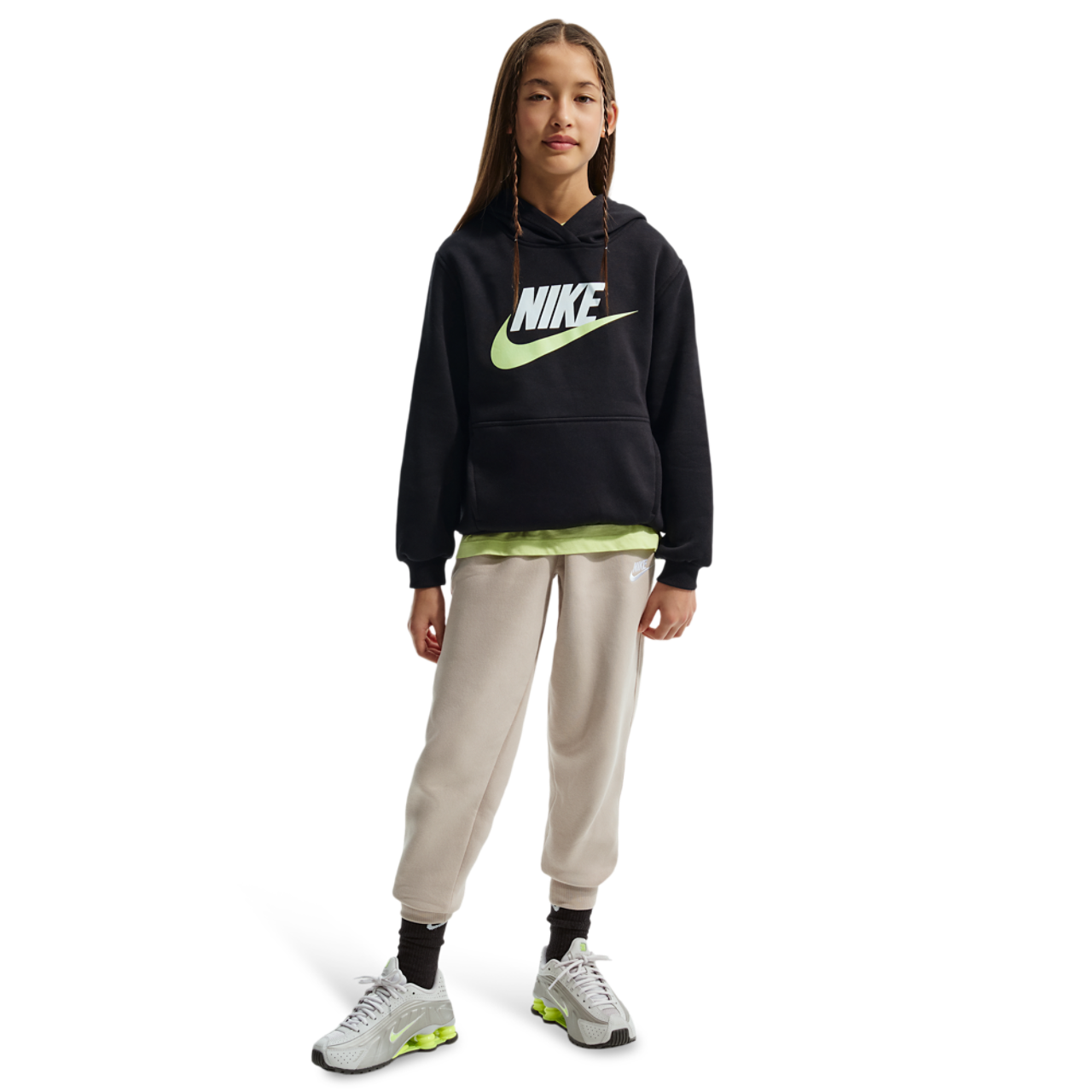Nike NSW Club HBR Fleece Hoodie Image 6 of 7. Tap to open photo gallery.