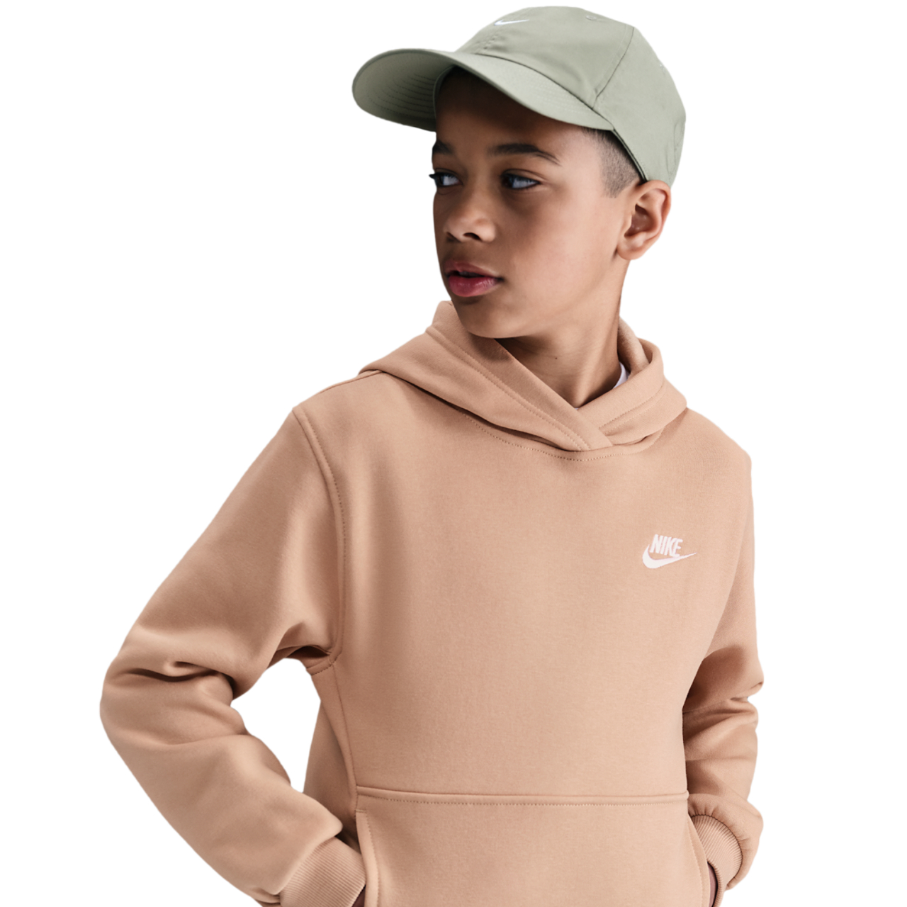 Nike NSW Club LBR Fleece Hoodie Image 1 of 4. Tap to open photo gallery.